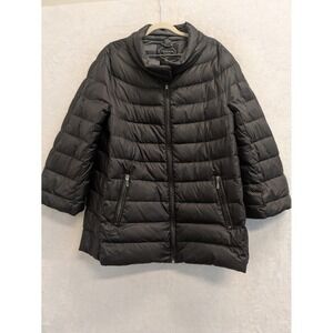 1 Madison Luxe Outerwear Down‎ Women's Black Puffer Jacket Quilted M